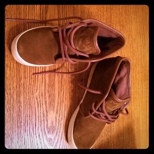 Boys Suade Polo High Top Shoes